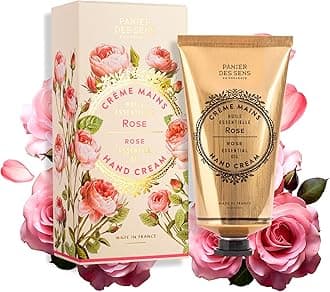 Panier des Sens - Hand Cream for Dry Cracked Hands - Rose Hand Lotion with Shea Butter & Olive Oil - Vitamin E Skin Moisturizer with 97% Natural Ingredients - Made in France, 2.5 fl oz