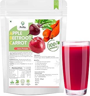 - Prifo ABC Juice Powder | Apple Beetroot Carrot | No White Sugar, No Preservatives | Instant Natural Energy Drink | Immunity & Detox Booster | For Kids & Adults | 250g