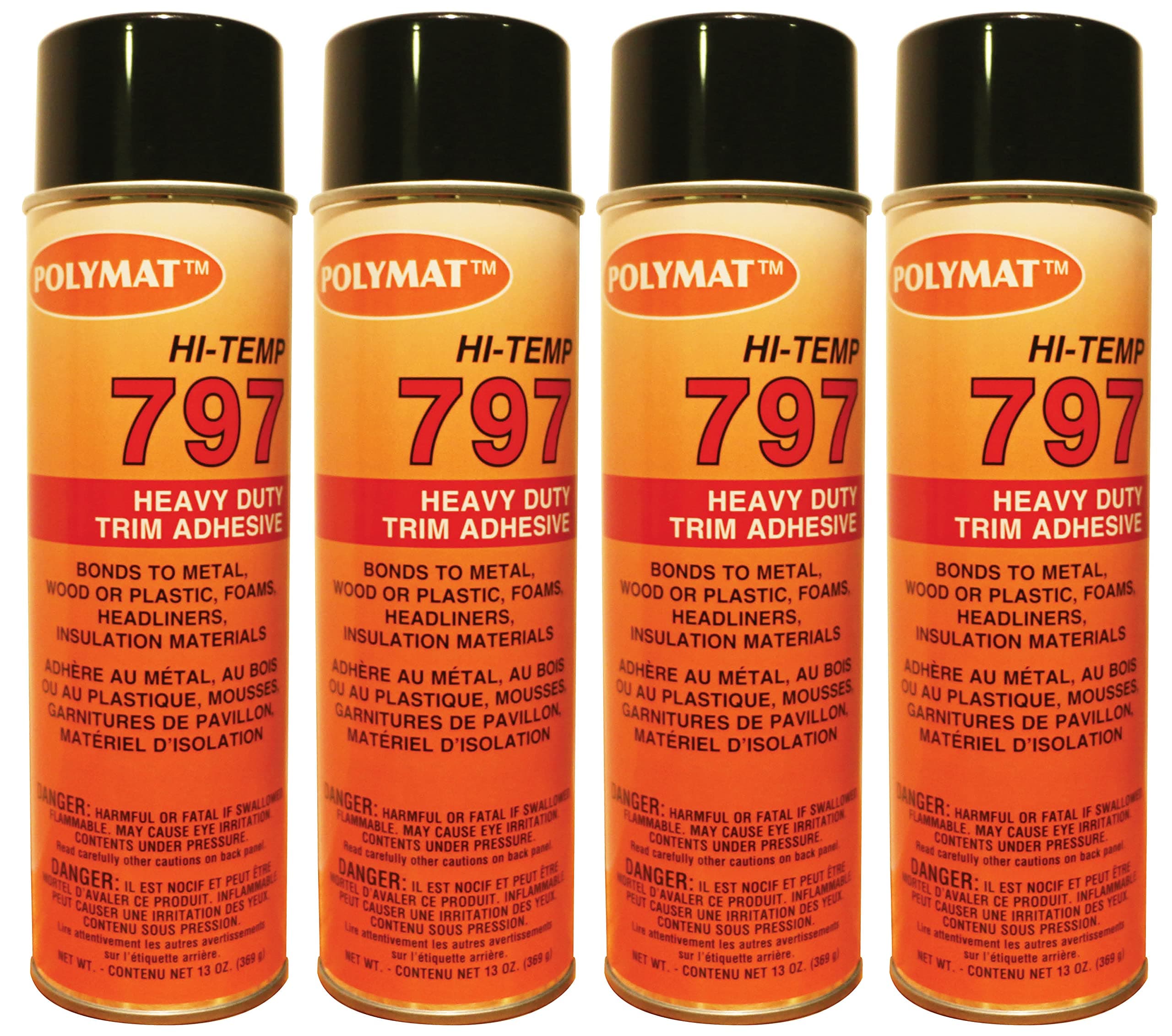 QTY4 Polymat 797 Hi-Temp Spray Adhesive auto Headliner Dash trunkliner 160F Glue