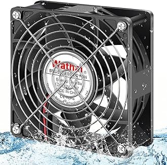 Wathai IP67 120mm x 38mm 12V Waterproof Exhaust Fan Dual Ball High Preformance for Greenhouse, Van, Humid Environments, Outdoor Enclosures or DIY Cooling Ventilation Projects