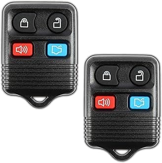KeylessOption 2 Replacement Keyless Entry Remote Control Key Fob Clicker Transmitter - Black