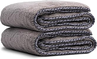 Chemical Guys Woolly Mammoth Large Microfiber Drying Towel - 36 x 25 Inch Gray, Ultra Plush Super Absorbent Car Drying Towel for Cars, Trucks, SUVs, Motorcycles, RVs, and Auto Detailing - 2 Pack