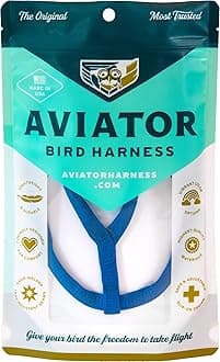 The AVIATOR Pet Bird Harness and Leash: X-Small Blue