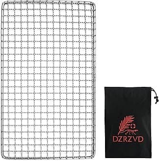 DZRZVD-The Bushcraft Backpacker's Grill Grate - Welded Stainless Steel Mesh (Camping Fire Rated)