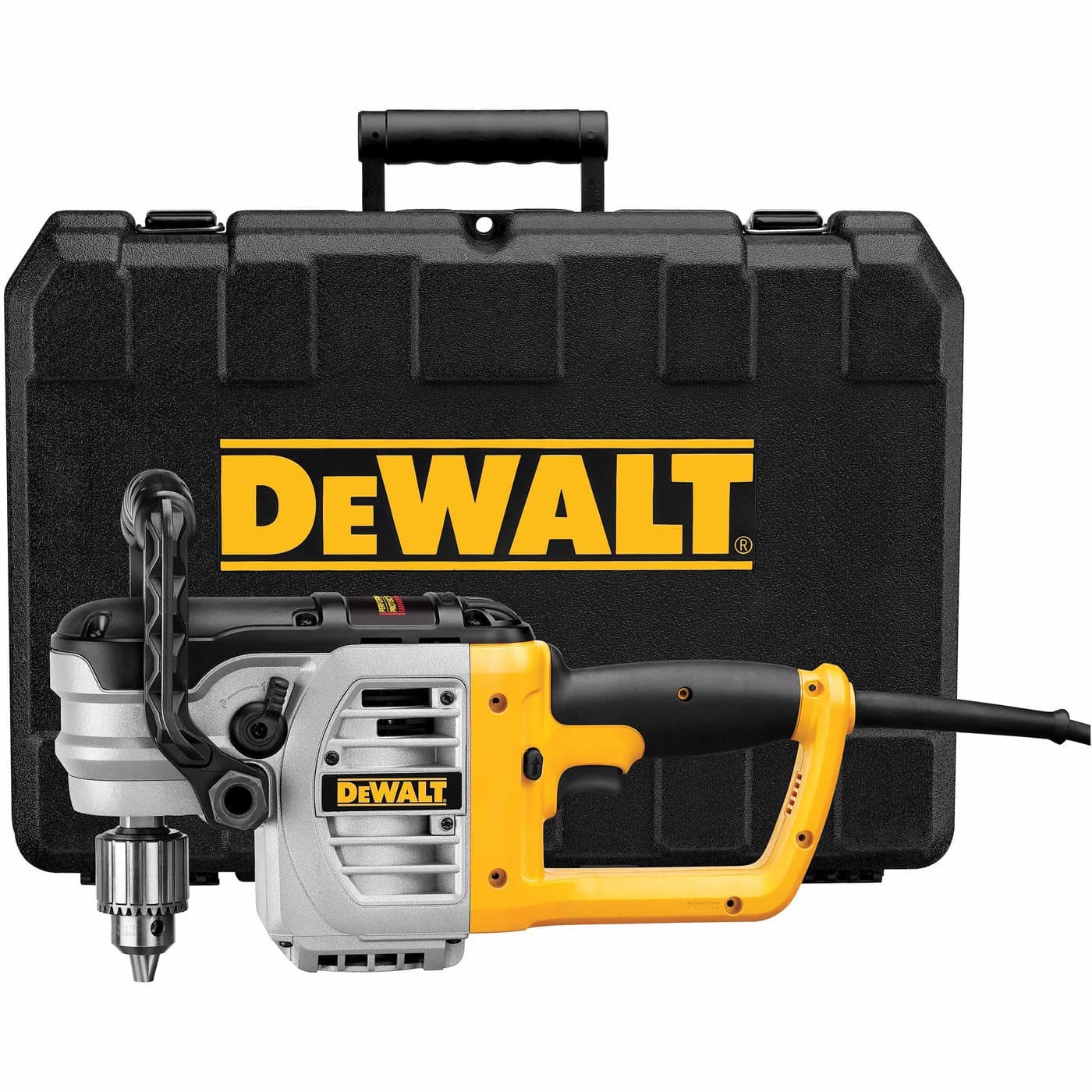 DEWALT DWD460 11 Amp 1/2-Inch Right Angle Stud and Joist Drill with Bind-Up Control, Yellow