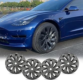 Mayde Wheel Covers - 18-in Replacement Hub Caps (Set of 4, Gloss Black)