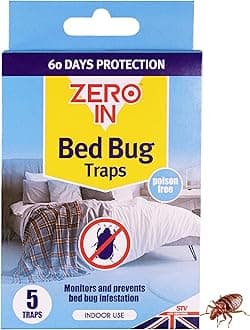 ZER967 Bed Bug Traps, Poison-Free Treatment, Detector and Killer, 2 Months Protection (Pack of 1), Multi, 14.5 cm*2.4 cm*8.6 cm