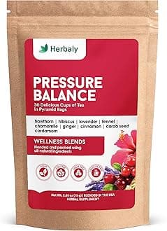 - Herbaly Heart Functional Tea - 9 Superherbs - Natural, Organic, Non-GMO, Caffeine-Free, Sugar Free - 1 Pack, 30 Pyramid Tea Bags