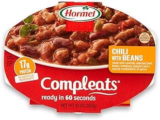 HORMEL COMPLEATS Chili with Beans Microwave Tray, 10 Ounces (Pack of 6)