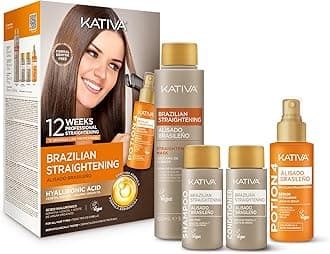Brazilian Keratin Straightening Treatment at Home with Hyaluronic Acid and Premium Serum | Kativa Keratin