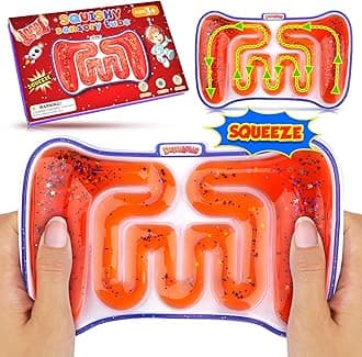 Autism Squishy Sensory Toys for Kids - Fidget Toy Sensory Tube Filled with Colorful Goo, Glitter, Sensory Toys for Autistic Children, Calming Toys for Kids with Autism, ADHD - Classroom Prizes