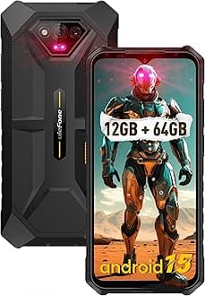Armor X13 Rugged Phones Unlocked, IP68/IP69K Waterproof Phone, MTk Helio G36 12GB+64GB, 50MP+24MP Night Vision Camera, 6.52" Display, 6320mAh, Android 15, NFC, Fingerprint ID, Black