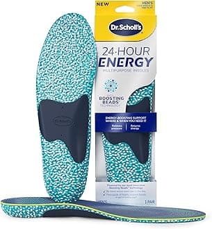 - Dr. Scholl's 24-Hour Energy Multipurpose Insoles, Returns Energy with Every Step, Relieves Foot Pressure & Tired Achy Feet, Memory Foam & Gel Insert, Men's Shoe Size 8-14, 1 Pair