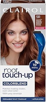 Root Touch-Up by Nice'n Easy Permanent Hair Dye, 5R Medium Auburn/Reddish Brown Hair Color, Pack of 1