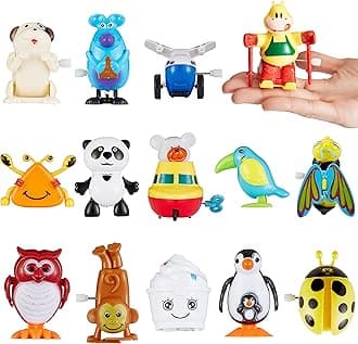 THE TWIDDLERS - 28 Wind Up Toys for Kids Gift, Animal Party Bag Fillers for Kids, Goody Bags, Toddler Party Favours Rewards and Prizes