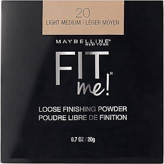 Maybelline New York Fit Me Loose Finish Powder, Silky and Lightweight, Natural-looking skin, Quick blendable skin-friendly flawless makeup Loose Powder - 20 Light Medium|20 grams