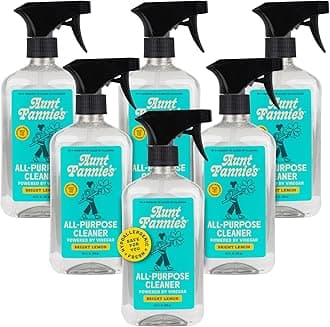 Aunt Fannie's All Purpose Household Cleaner, Multi-surface Spray, Powered by Vinegar for Kitchen, Bath, Windows and Countertops, Lemon Scent (Pack of 6)