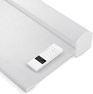 Zshine Motorized Blackout Window Blinds Customize Width (23-95 Inches) Remote Control Wireless and Rechargeable Roller Shades Blinds for Windows, Home, Office, Hotel, Club, Restaurant(82141E)