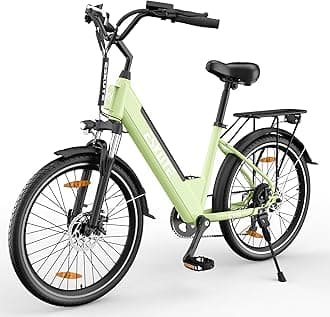 ESKUTE C100 Electric Bike, 26" Electric Commuter Bicycle, 250W High-Speed Motor, 36V 10.4Ah Removable Battery, Top Speed 15.5mph, LCD Display, Step-Thru City Ebike for Adults Men Women