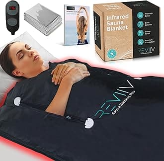 Portable Far Infrared Sauna Blanket with Zipper Arm Holes for Ultimate Flexibility and Detoxification with 10x Bonus Thermal Blankets - Sauna Blanket Infrared Saunas for Home, 113-176℉