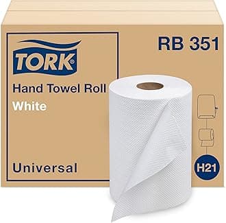 Tork Universal RB351 Hardwound Paper Roll Towel, 1-Ply, 7.87" Width x 350' Length, White (Case of 12 Rolls, 350 per Roll, 4,200 Feet)