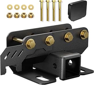 for Bronco Towing Hitch Receiver with Cover Accessories Compatible with 2021-2026 Ford Bronco 2/4 Doors, Rear Bumper Trailer Hitch Kit 2 Inch Tow Hook Combo (Excluding Bronco Sport)