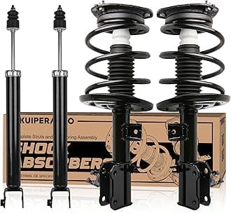 Front + Rear Complete Struts Assembly 172392 172393 Compatible for 2007-2012 Nissan Altima Coupe/Sedan 2.5L Replacement Coil Spring Shock Absorber (Set of 4)