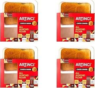 Artinci Sugar Free Almond Flour Cake (Pack of 4 x 150gm) | Gluten Free Low Carb Keto Friendly | Diabetic Friendly, No Maida | High Protein Snack Combo
