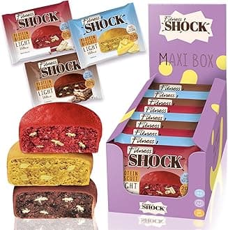 Protein Snack No Added Sugar, 20%/8g Protein, 168 kcal, Pre/Post Workout Treat - No Palm Oil, Filling dietary fibre, Soft Texture, 9x40g - Variety pack: red velvet cake, lemon, tiramisu