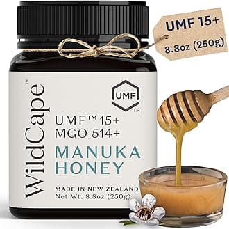 WildCape Manuka Honey Certified UMF 15+/MGO 514+ - 100% Pure, Raw, Unpasteurized, Non-GMO, Made in New Zealand - 8.8 oz (Pack of 1)
