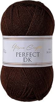 Utopia Crafts DK Double Knitting Yarn 100g (1, Coffee Bean)