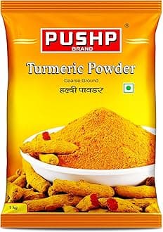 Pushp Turmeric Powder | Haldi Powder | Pure & Natural Turmeric | No Additives or Preservatives | 1kg