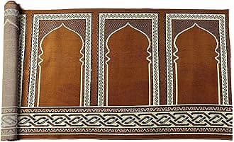 Carpet Mahal Washable Zanamaz Rolls for Prayer and Hall Size 4x35 feet Runner 0.5 inch Thickness, (Multi)