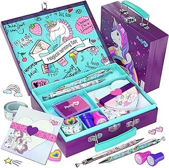 Pretty Me Unicorn Stationery Set for Kids - Unicorn Gifts for Girls Ages 6, 7, 8, 9, 10-12 Year Old - Stationary Letter Writing Kit - Best Girl Birthday Gift - Preteen Craft Toys, Christmas Presents