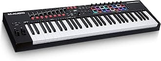 Oxygen Pro 61 Key USB MIDI Keyboard Controller With Beat Pads, MIDI-assignable Knobs, Buttons and Faders, and Native Instruments Sound Package (NKS Integration)