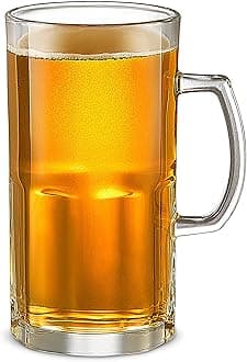 34 OZ Beer Mugs,Heavy Large Beer Glasses with Handle,Classic Beer Mug glasses,Style Extra Large Glass Beer Stein Super Mug