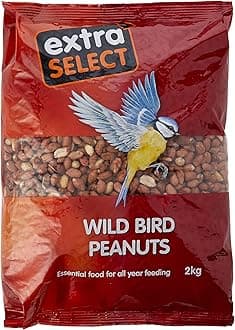 Extra Select Wild Bird Peanuts: High Grade, Protein Rich, Year Round Wild Bird Food Peanuts - Ideal for Winter Feed - 2kg