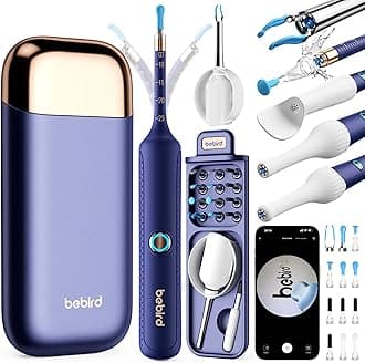 BEBIRD Earpick with Camera (2025 New Features & 10 Million Image Quality & Storage Case Included) Earscope, High Precision Tweezers, 0.1 inch (4.1 mm) Flexible Lens, Ear Cleaning, IP67 Waterproof, 4