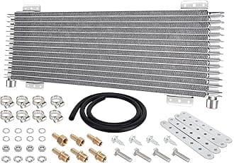 40k Transmission Oil Cooler LPD47391, Heavy Duty 40,000 GVW Max, Low Pressure Drop, Compatible with Tru-Cool,Includes Mounting Hardware-Ideal for Heavy Vehicles,40,000 GVW transmission cooler (Silver)
