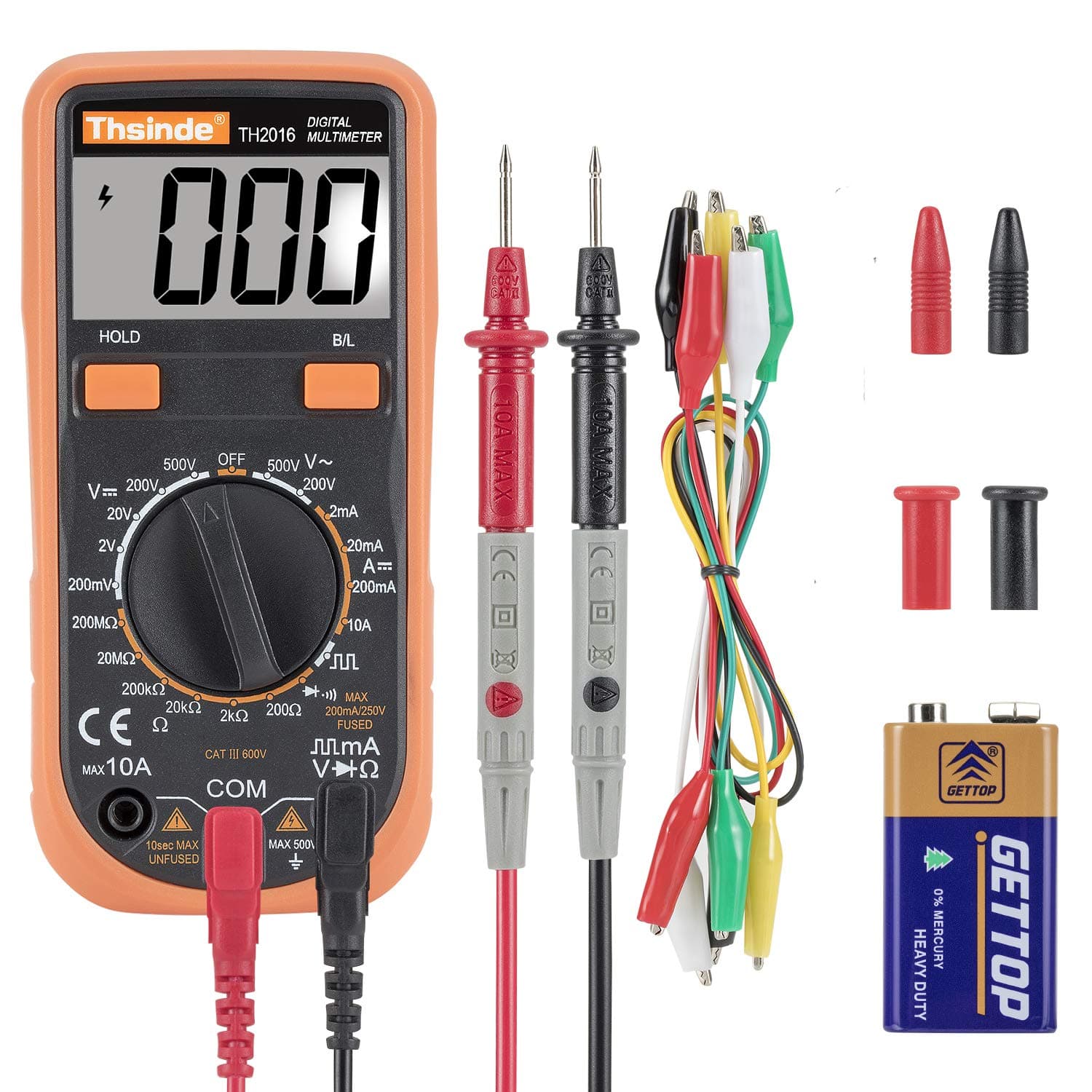 Manual-Ranging Digital Multimeter Tester Measuring AC/DC voltage AC/DC current resistance and LCD Backlight