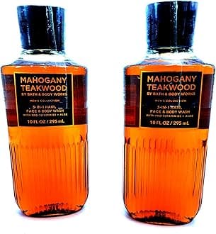Bath and Body Works, Signature Collection Teakwood 2-in-1 Hair + Body Wash (2 Pack)