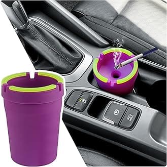 Smokeless Ashtray,Portable Car Ashtrays for Cup Holder Smell Proof,Multifunctional Ashtray with Lid Smell Proof for Ccar Truck SUV Keep Car Interior Accessories Tidy (Purple)