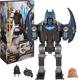 Batman, Gotham City Guardian Playset, 4-in-1 Transformation, Special Batman Figure, Light Effects and Over 40 Sound Effects, Kids Toys for Boys and Girls