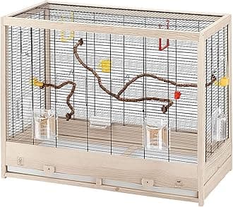 Ferplast Giulietta 6 Bird Wooden Cage, 81 x 41 x 64 cm, Black
