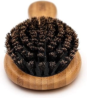 Boar Bristle Hair Brush Set - Work Best for Thin, Short and Fine Hair. Designed for Women, Men and Kids. Add Healthy Shine, Improve Texture, Reduce Frizz. Wood Detangler Comb