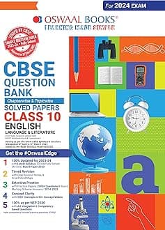 Oswaal Cbse Chapterwise & Topicwise Question Bank Class 10 English Language & Literature Book (for 2022 Board Exams)