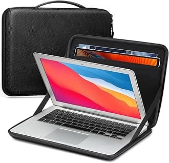FINPAC Hard Laptop and Tablet Sleeve Case for MacBook Neo A18 Pro, 13.6-inch MacBook Air 2026 M5/M4/M3,14-inch MacBook Pro M5/M4/M3 2026-2021, Laptop 13", iPad, Shockproof Briefcase, Black