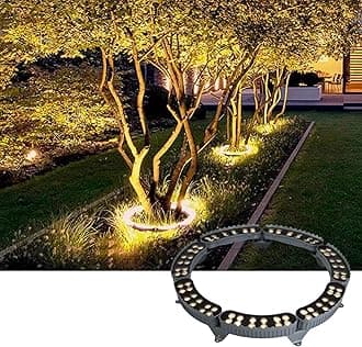 Tree Holding Light - Outdoor Landscape Lights, IP65 Outdoor Waterproof Tree Lighting Lights, AC220V RGB Landscape Garden Tree Lighting, Outdoor LED Surrounding Colored Hoop Tree Spotlight(Yellow,5PCS(