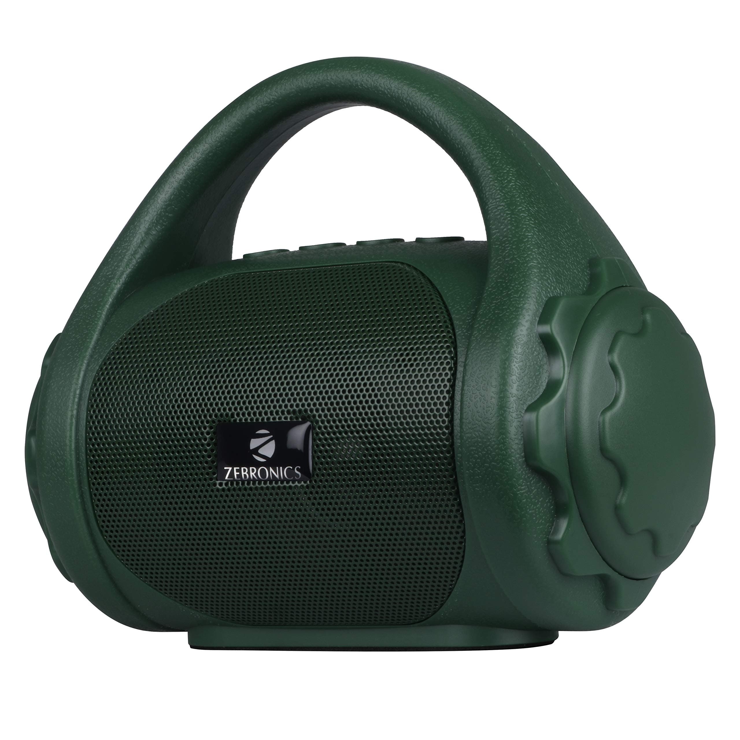 ZEB-COUNTY 3W Wireless Bluetooth Portable Speaker With Supporting Carry Handle, USB, SD Card, AUX, FM & Call Function. (Green)