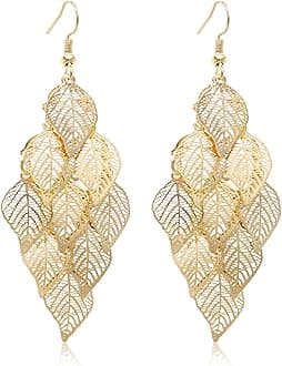 Dangle Earrings for Women Handmade Boho Super Lightweight Chandelier Dangle Drop Earring Gold Silver Plated